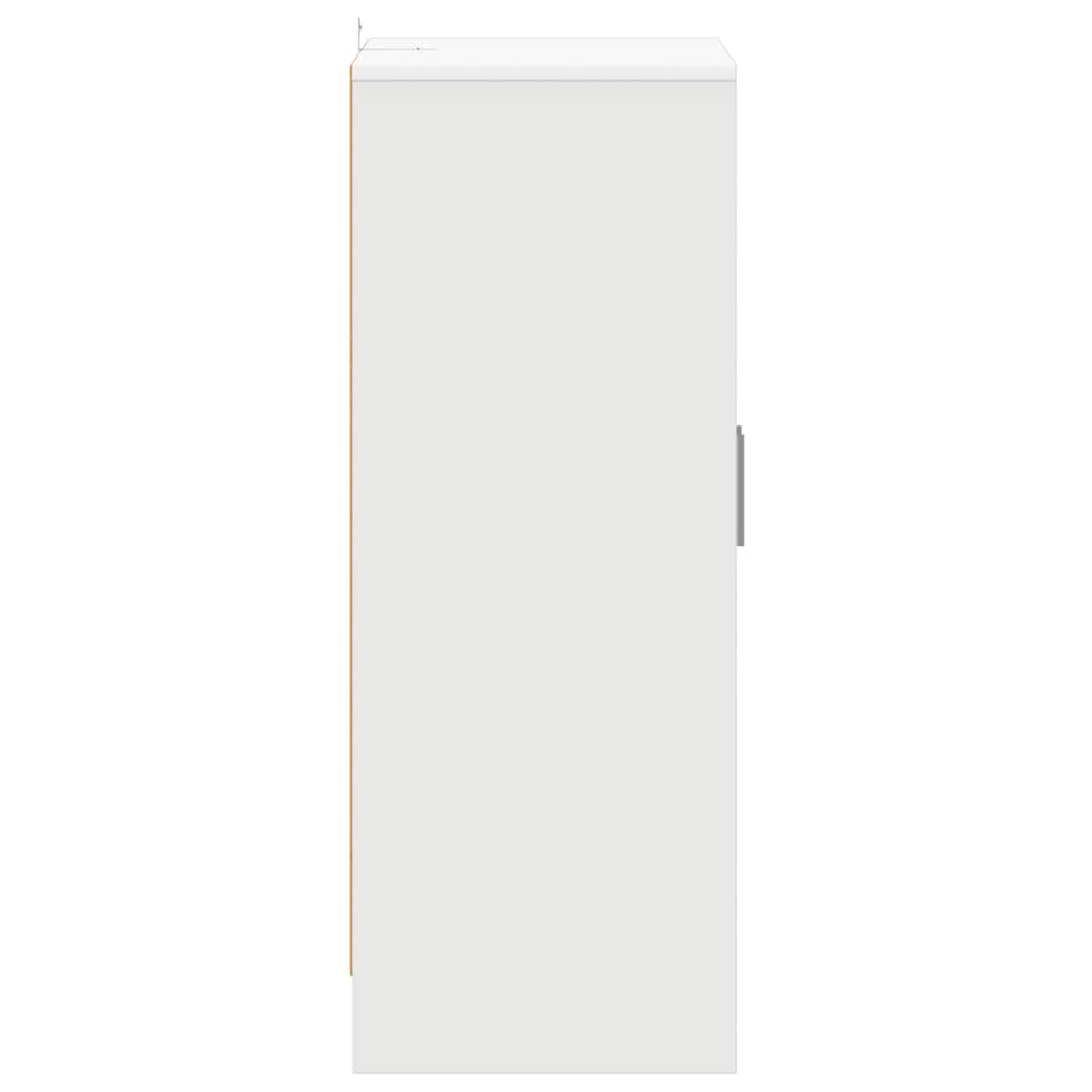 Παπουτσοθήκη Λευκή 60 x 35 x 92 εκ. από Επεξ. Ξύλο - Pakobazaar