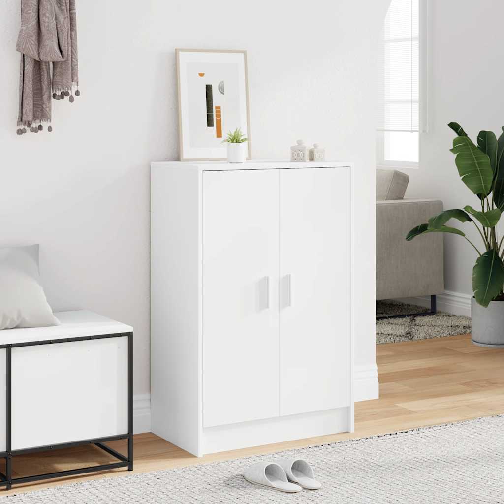 Παπουτσοθήκη Λευκή 60 x 35 x 92 εκ. από Επεξ. Ξύλο - Pakobazaar
