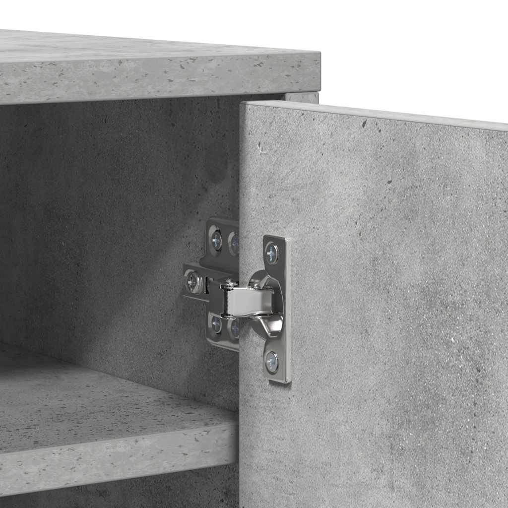 Παπουτσοθήκη Γκρι Σκυροδέματος 60 x 35 x 92 εκ. από Επεξ. Ξύλο - Pakobazaar