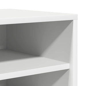 Παπουτσοθήκη Λευκή 60 x 35 x 70 εκ. από Επεξ. Ξύλο