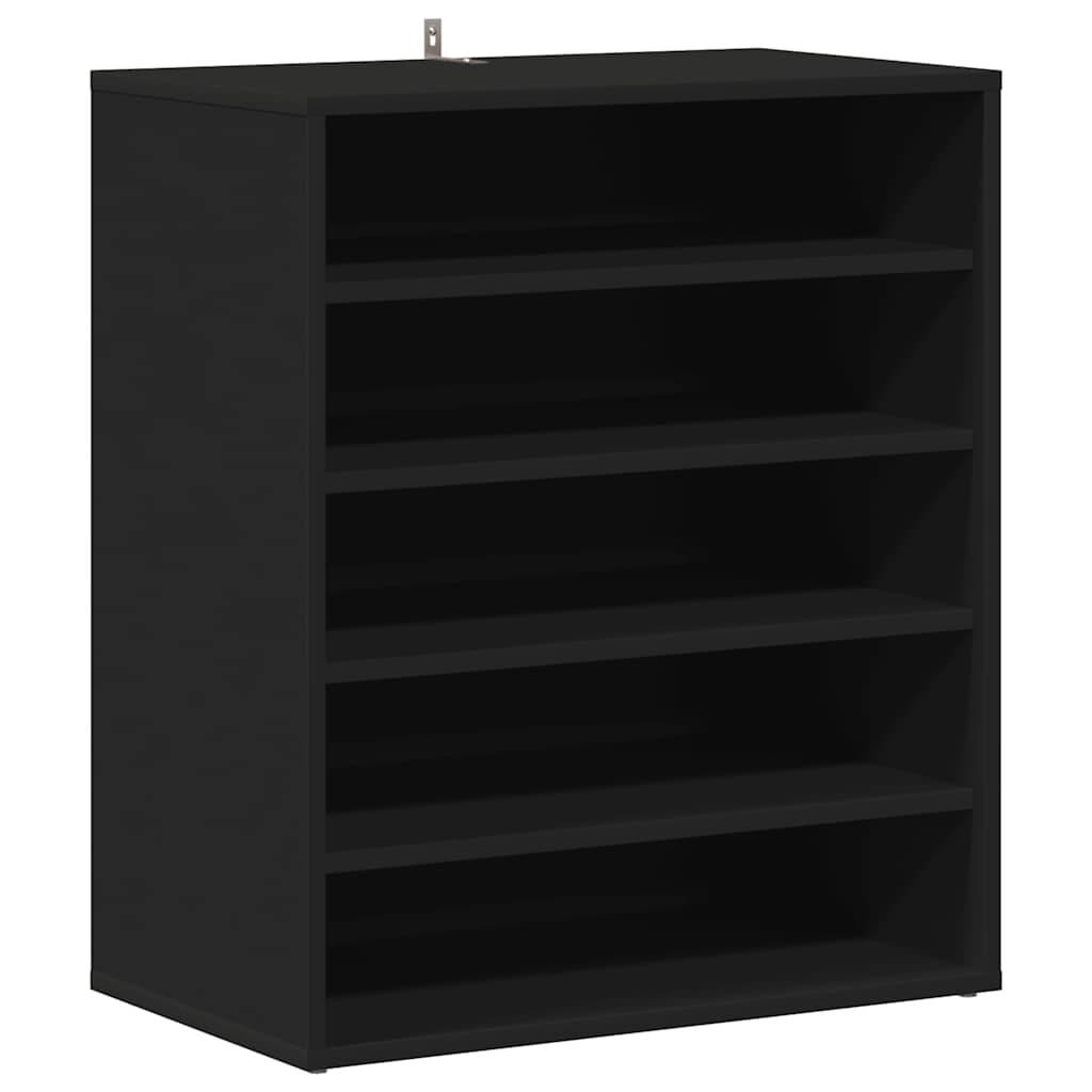 Παπουτσοθήκη Μαύρη 60 x 35 x 70 εκ. από Επεξ. Ξύλο - Pakobazaar