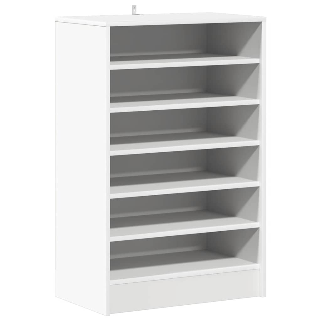 Παπουτσοθήκη Λευκή 60 x 35 x 92 εκ. από Επεξ. Ξύλο - Pakobazaar