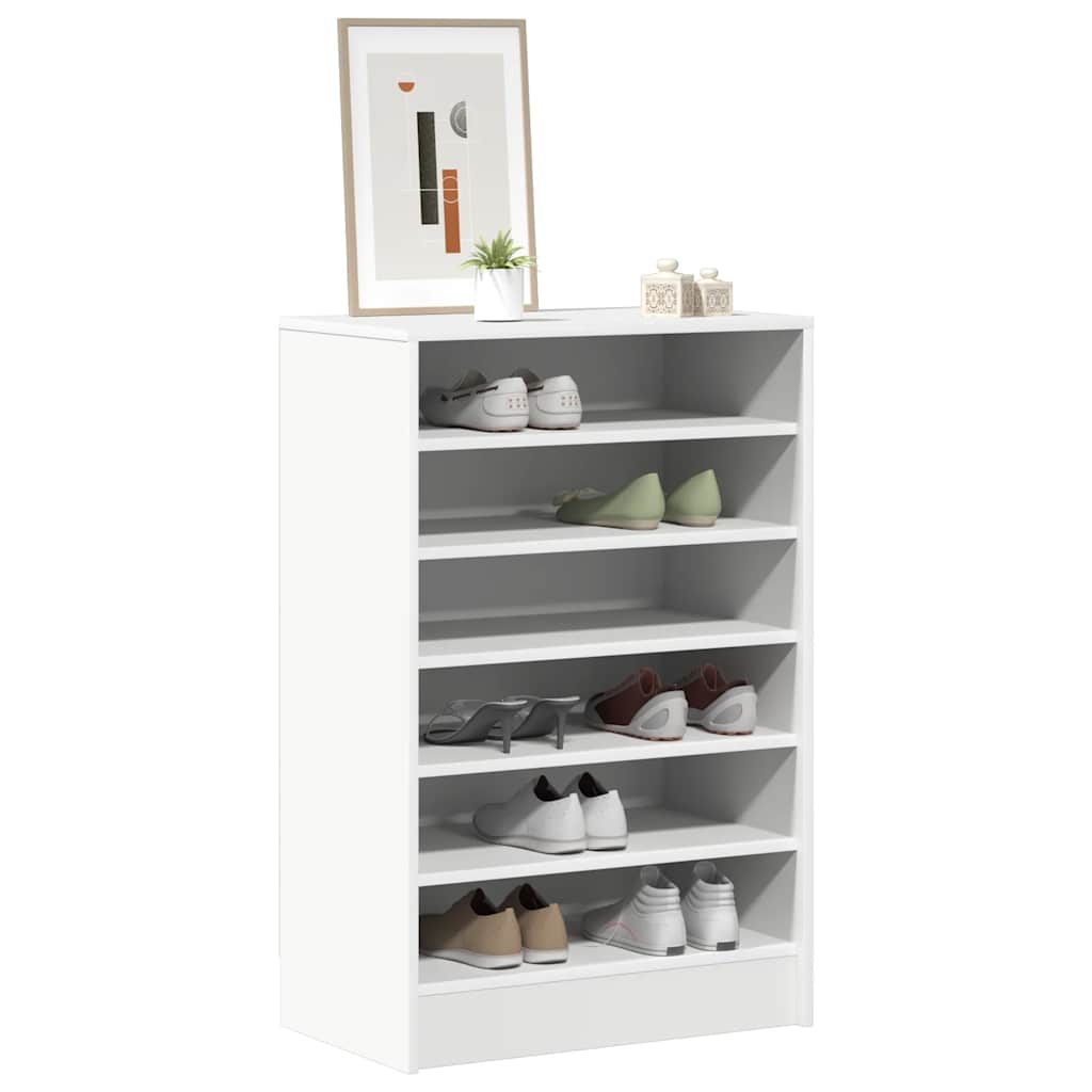 Παπουτσοθήκη Λευκή 60 x 35 x 92 εκ. από Επεξ. Ξύλο - Pakobazaar