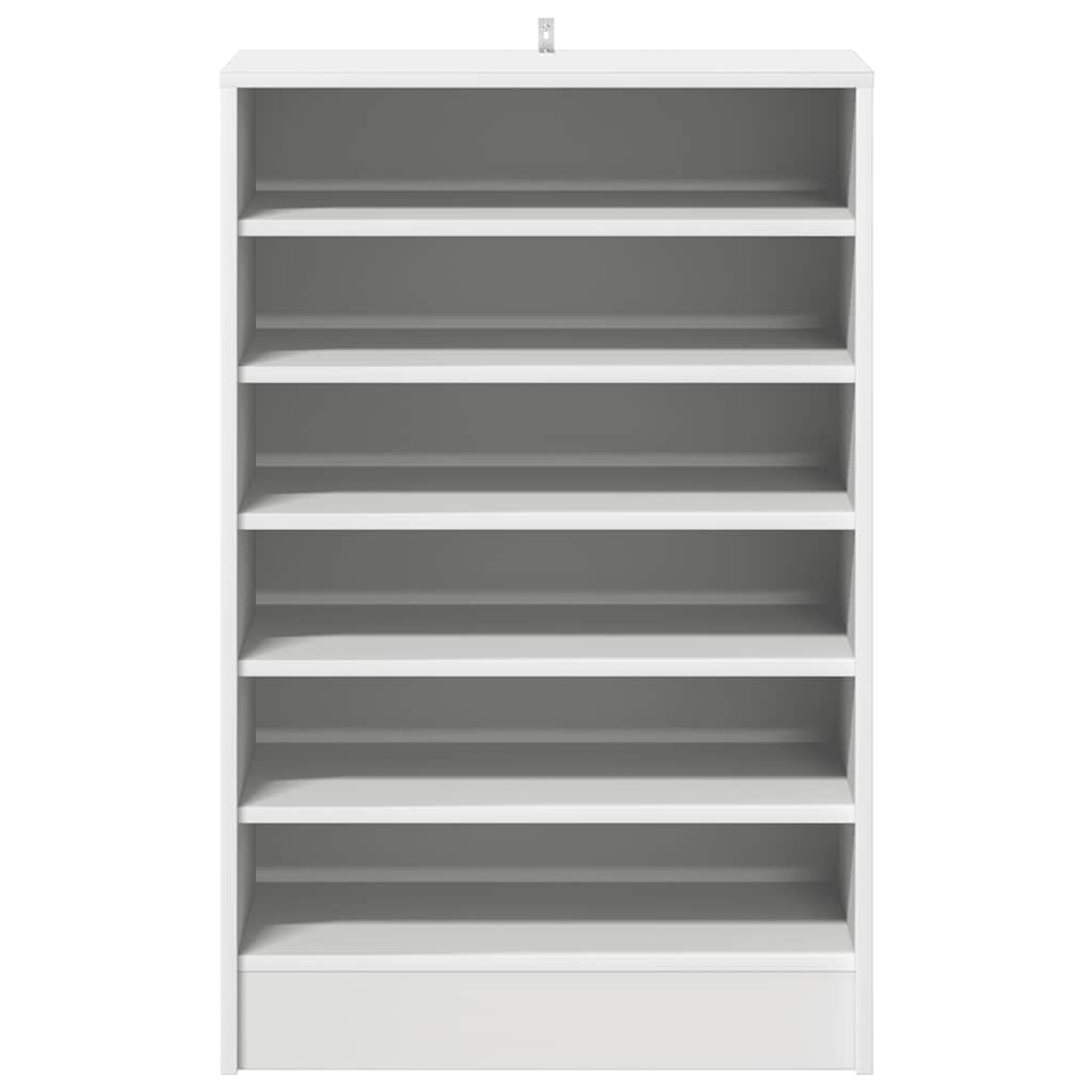 Παπουτσοθήκη Λευκή 60 x 35 x 92 εκ. από Επεξ. Ξύλο - Pakobazaar