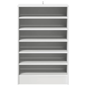 Παπουτσοθήκη Λευκή 60 x 35 x 92 εκ. από Επεξ. Ξύλο - Pakobazaar