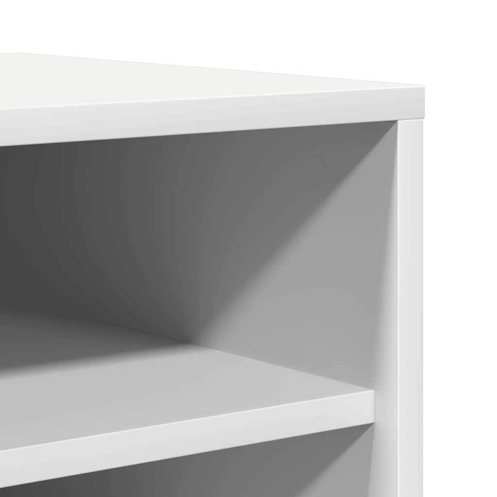 Παπουτσοθήκη Λευκή 60 x 35 x 92 εκ. από Επεξ. Ξύλο - Pakobazaar