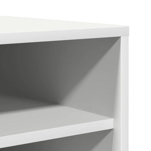 Παπουτσοθήκη Λευκή 60 x 35 x 92 εκ. από Επεξ. Ξύλο - Pakobazaar
