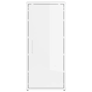 Παπουτσοθήκες 2 τεμ. Γυαλ. Λευκές 32x35x70 εκ. από Μοριοσανίδα