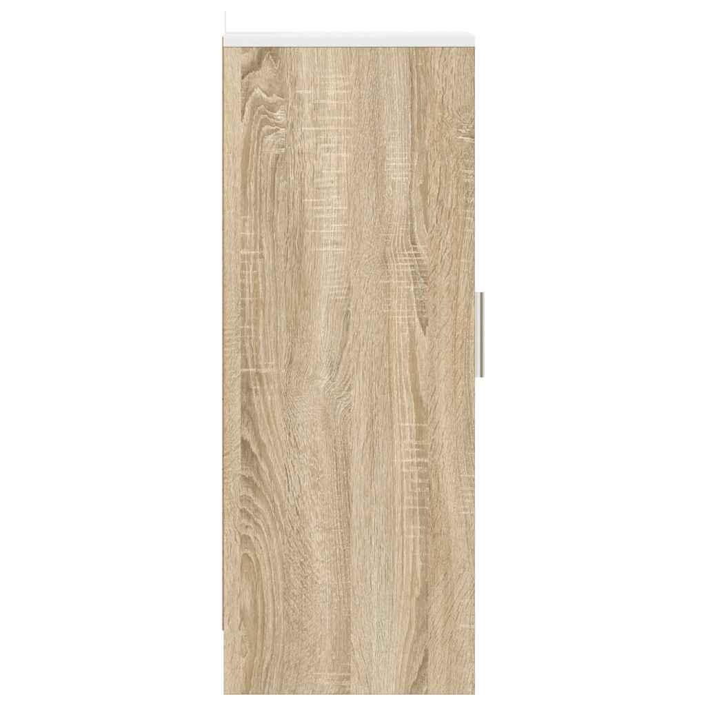 Παπουτσοθήκη Λευκή / Sonoma Δρυς 32 x 35 x 92 εκ. Μοριοσανίδα