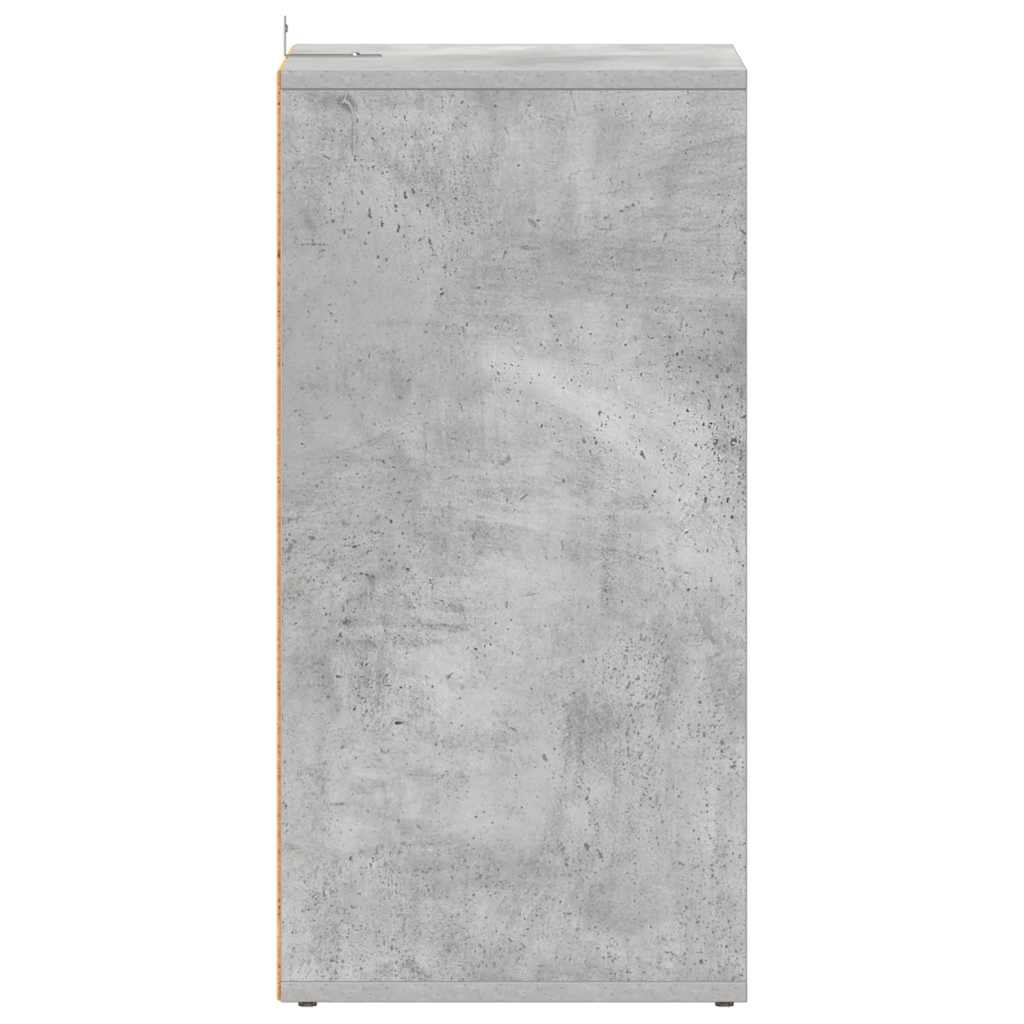 Παπουτσοθήκη Γκρι Σκυροδέματος 31,5x35x70 εκ. από Επεξ. Ξύλο