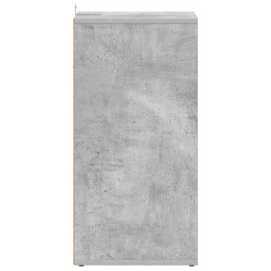 Παπουτσοθήκη Γκρι Σκυροδέματος 31,5x35x70 εκ. από Επεξ. Ξύλο