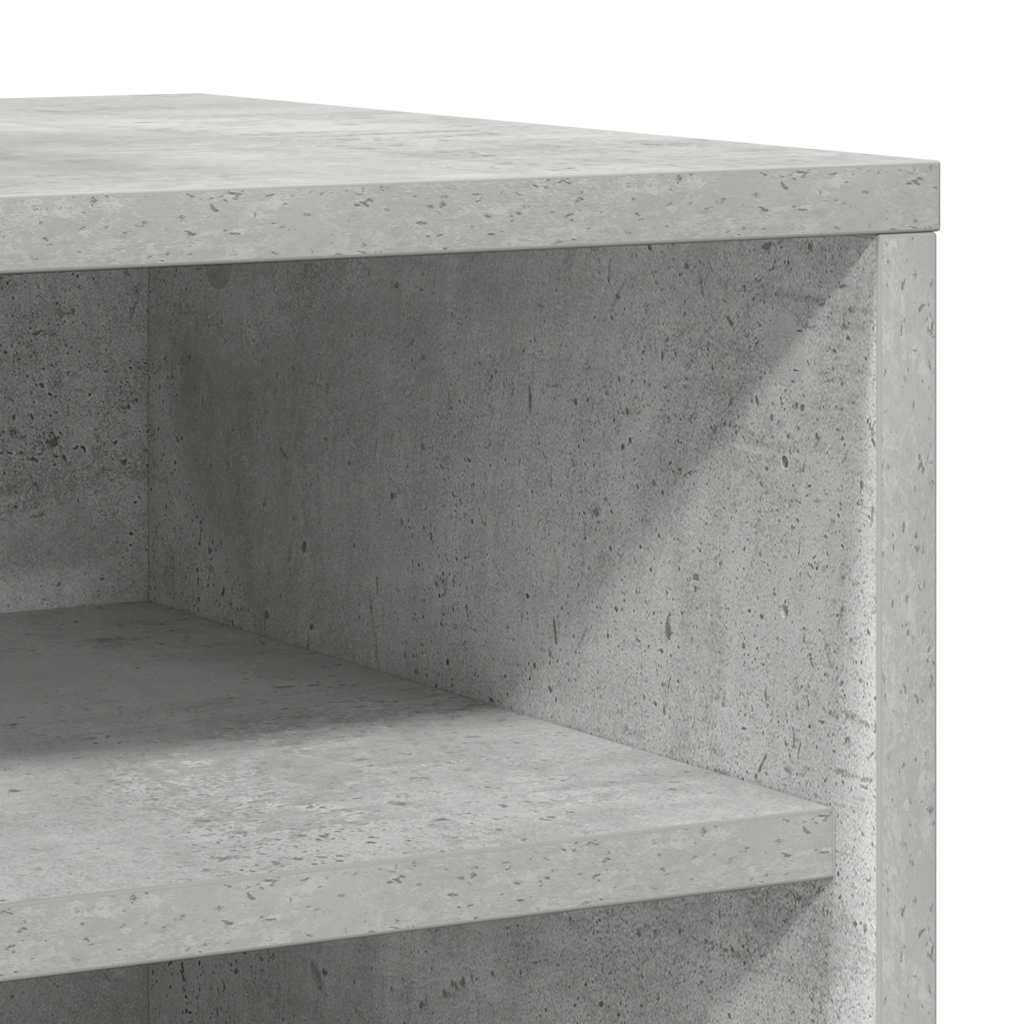 Παπουτσοθήκη Γκρι Σκυροδέματος 31,5x35x70 εκ. από Επεξ. Ξύλο