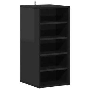 Παπουτσοθήκες 2 τεμ. Γυαλιστερό Μαύρο 31,5x35x70εκ. Επεξ. Ξύλο