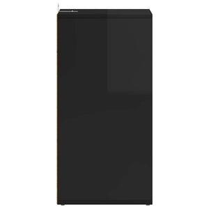 Παπουτσοθήκες 2 τεμ. Γυαλιστερό Μαύρο 31,5x35x70εκ. Επεξ. Ξύλο