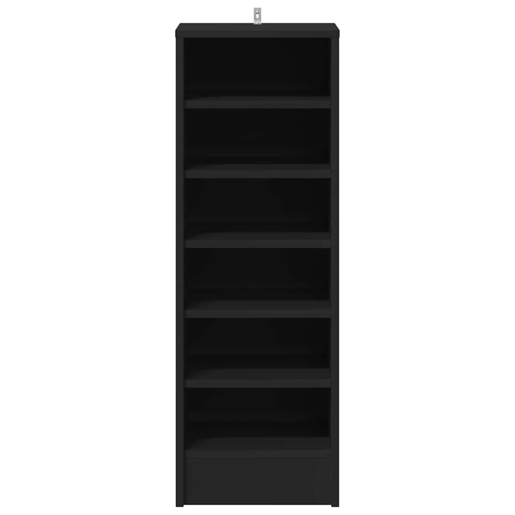 Παπουτσοθήκη Μαύρη 31,5 x 35 x 90 εκ. από Επεξ. Ξύλο