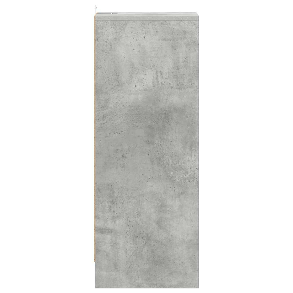 Παπουτσοθήκη Γκρι Σκυροδέματος 31,5x35x90 εκ. από Επεξ. Ξύλο - Pakobazaar