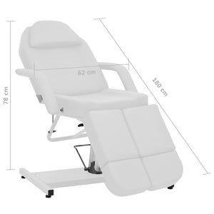 Καρέκλα Αισθητικής Λευκή 180 x 62 x 78 εκ. από Συνθετικό Δέρμα - Pakobazaar