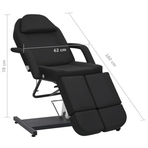 Καρέκλα Αισθητικής Μαύρη 180 x 62 x 78 εκ. από Συνθετικό Δέρμα - Pakobazaar