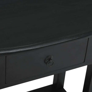 Τραπέζι Κονσόλα με Συρτάρια Μαύρο 50x30x75 εκ. από Μασίφ Μαόνι