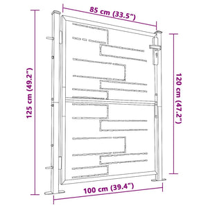 Πόρτα Κήπου 100x120 εκ. από Ανοξείδωτο Ατσάλι
