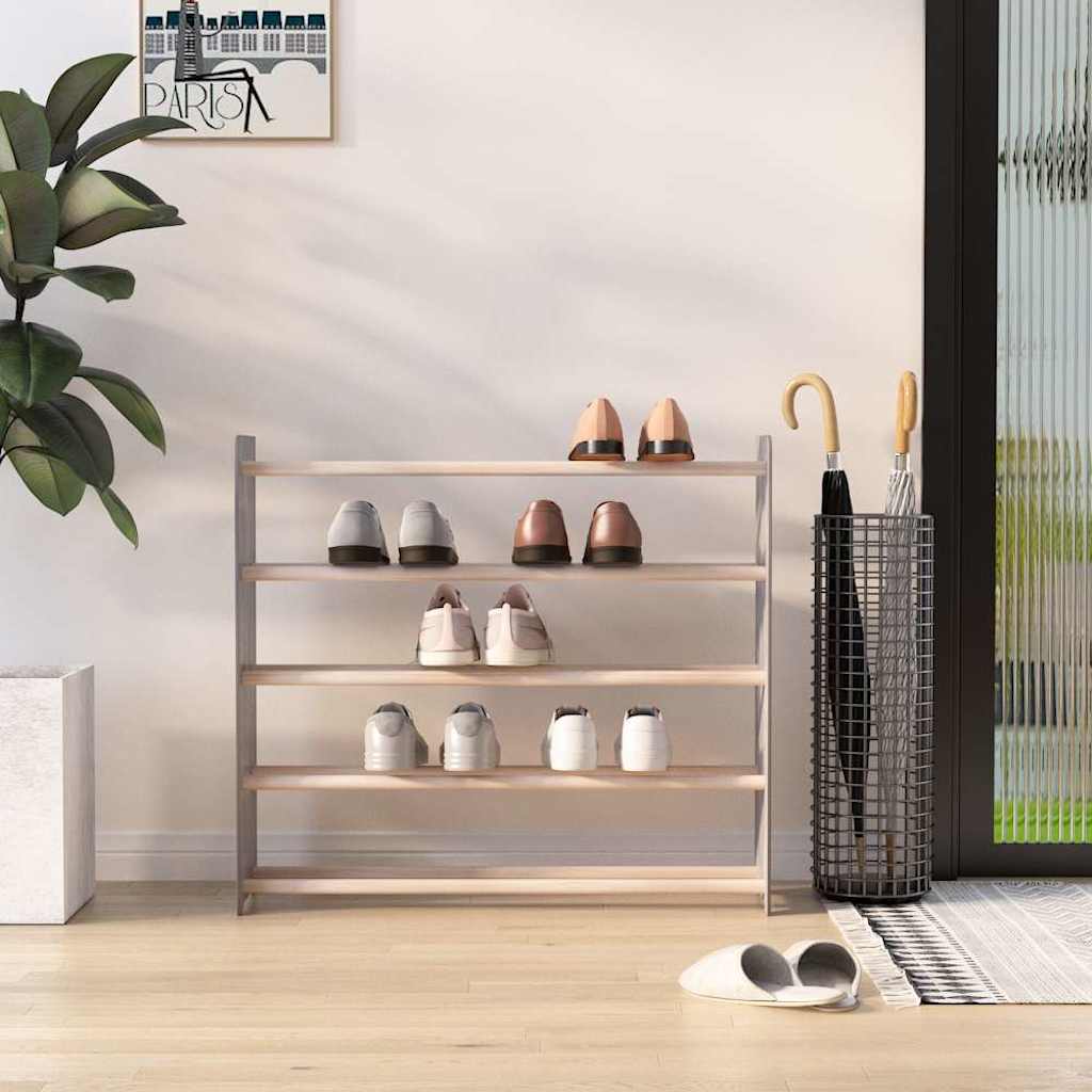 Παπουτσοθήκη Γκρι 90x24x81 εκ. από Επεξεργασμένο Ξύλο - Pakobazaar
