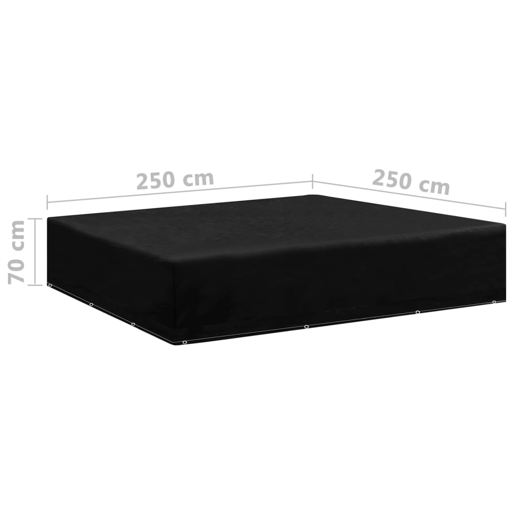 Καλύμματα Επίπλων Κήπου 2 τεμ. με 12 Κρίκους 250x250x70 εκ. - PAKOBAZAAR