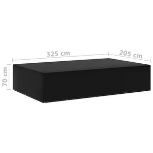 Καλύμματα Επίπλων Κήπου 2 τεμ. με 12 Κρίκους 325 x 205 x 70 εκ. - PAKOBAZAAR