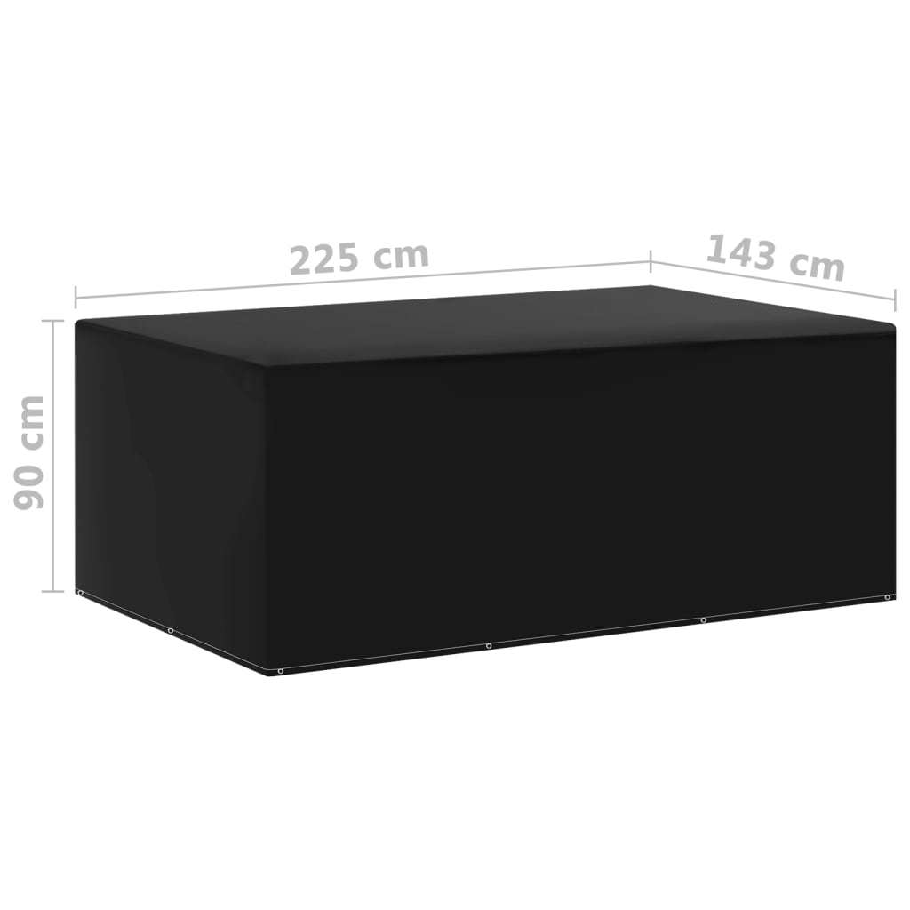 Καλύμματα Επίπλων Κήπου 2 τεμ. με 7 Κρίκους 225x143x90 εκ. - PAKOBAZAAR