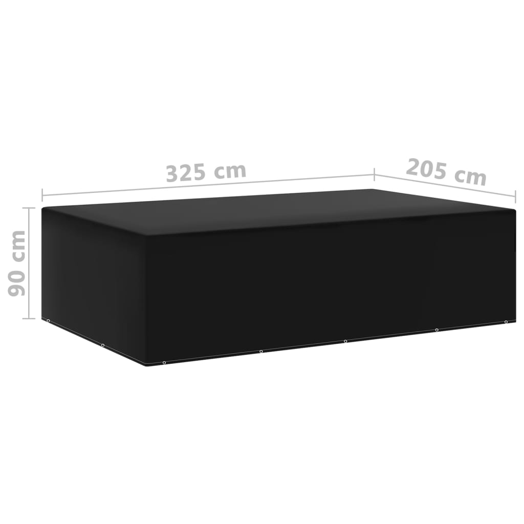 Καλύμματα Επίπλων Κήπου 2 τεμ. με 12 Κρίκους 325x205x90 εκ. - PAKOBAZAAR