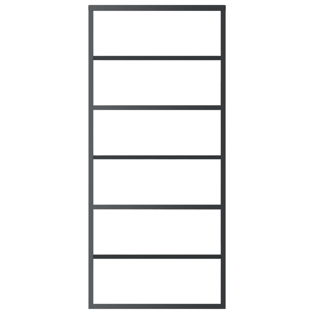 Συρόμενη Πόρτα με Σετ Υλικού ESG Γυαλί & Αλουμίνιο 90 x 205 εκ. - PAKOBAZAAR