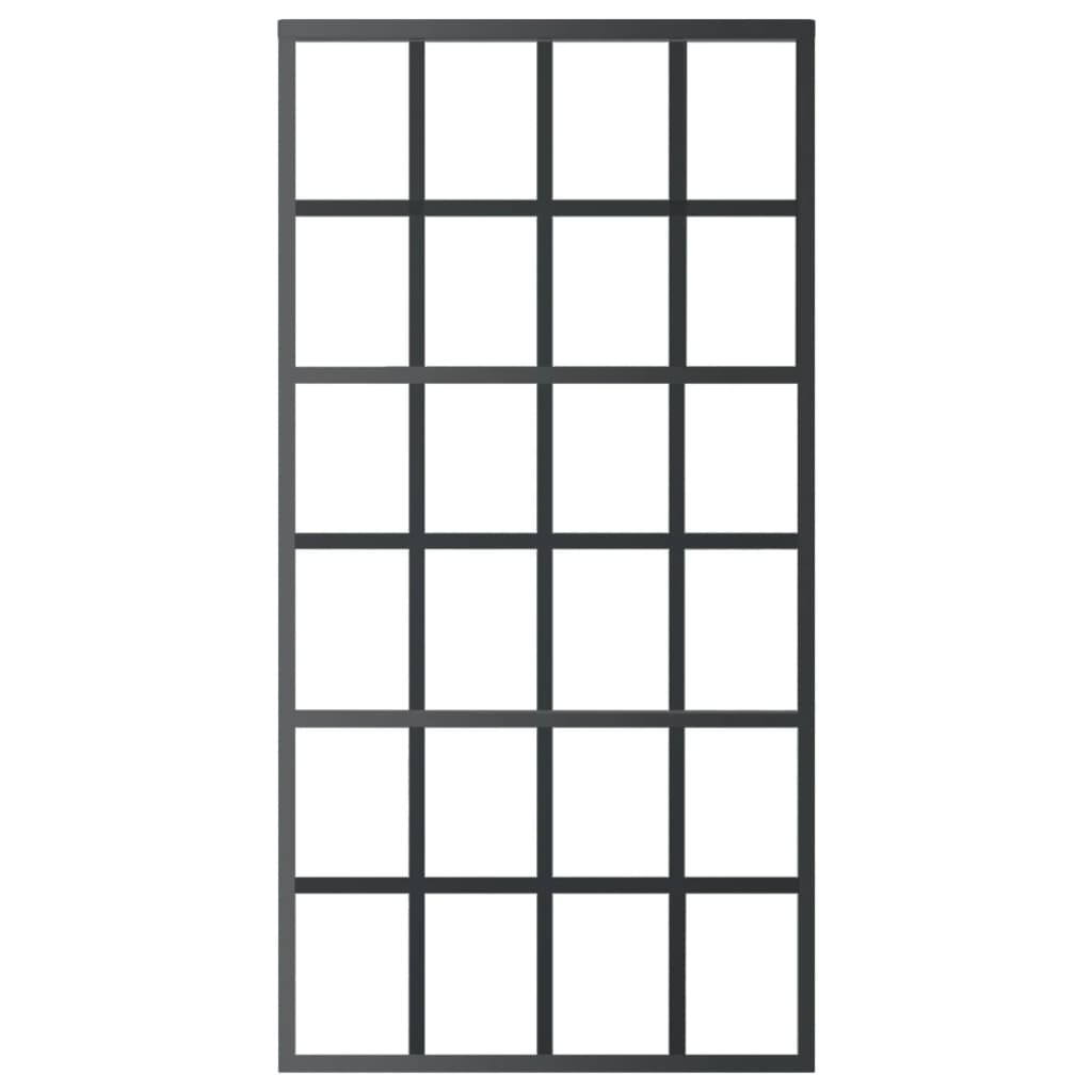 Συρόμενη Πόρτα με Σετ Υλικού ESG Γυαλί & Αλουμίνιο 102 x 205 εκ. - PAKOBAZAAR