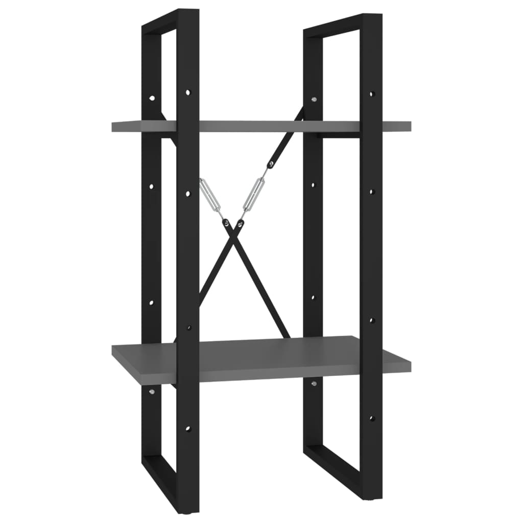 Βιβλιοθήκη με 5 Ράφια Γκρι 40 x 30 x 175 εκ. από Επεξ. Ξύλο - PAKOBAZAAR