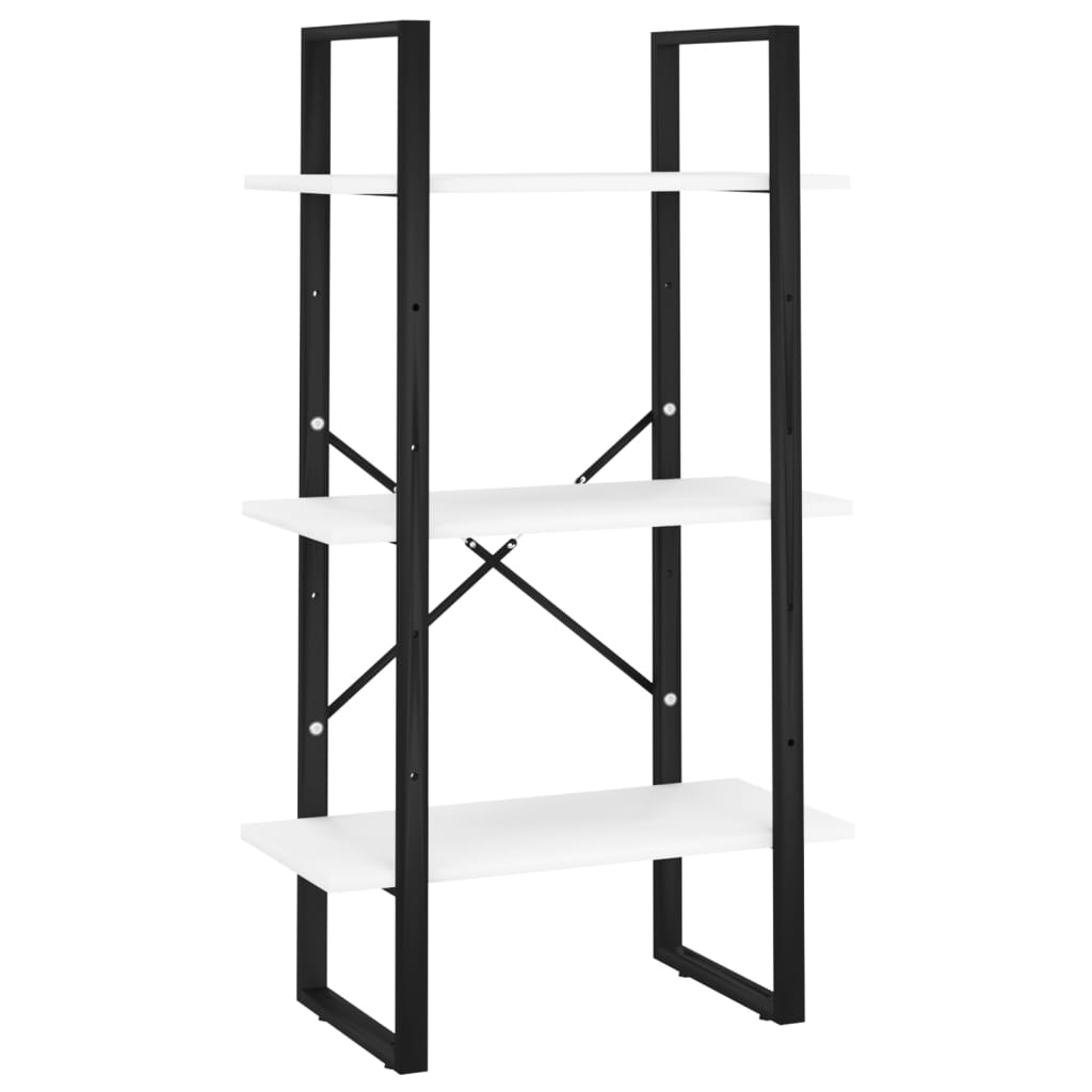 Βιβλιοθήκη με 5 Ράφια Λευκή 60 x 30 x 175 εκ. από Επεξ. Ξύλο - PAKOBAZAAR