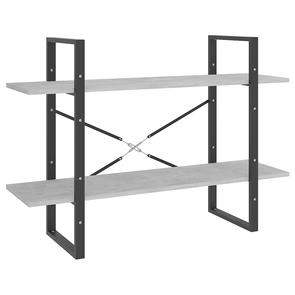 Βιβλιοθήκη με 5 Ράφια Γκρι Σκυρ. 100 x 30 x 175 εκ. Επεξ. Ξύλο - PAKOBAZAAR