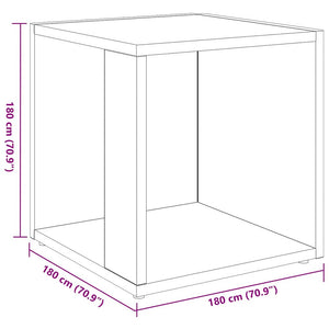 Τραπέζι Βοηθητικό Γκρι Σκυροδέματος 33x33x34,5 εκ. Επεξ. Ξύλο - Pakobazaar