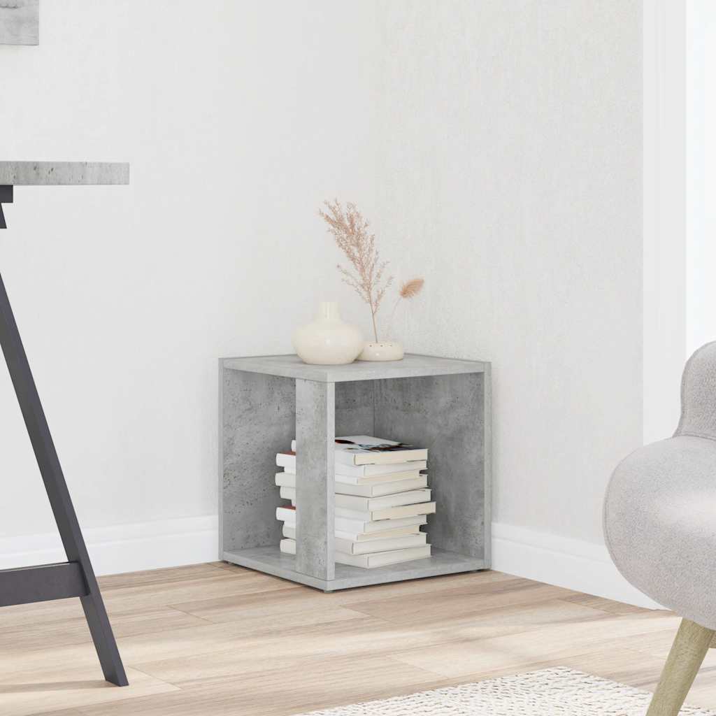 Τραπέζι Βοηθητικό Γκρι Σκυροδέματος 33x33x34,5 εκ. Επεξ. Ξύλο - Pakobazaar