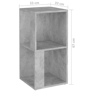 Ντουλάπι Γωνιακό Γκρι Σκυροδέματος 33x33x67 εκ. από Επεξ. Ξύλο - Pakobazaar
