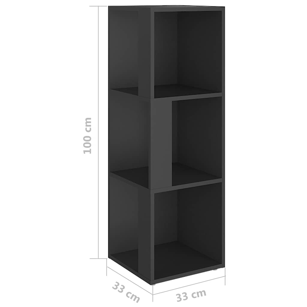 Ντουλάπι Γωνία Γκρι 33 x 33 x 100 εκ. από Μοριοσανίδα