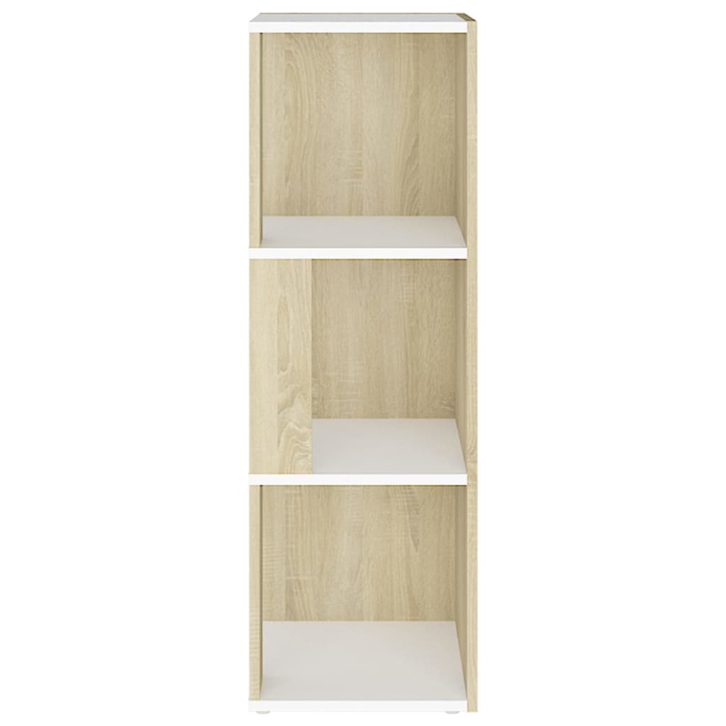 Ντουλάπι Γωνιακό Λευκό/Sonoma Δρυς 33x33x100 εκ. Μοριοσανίδα