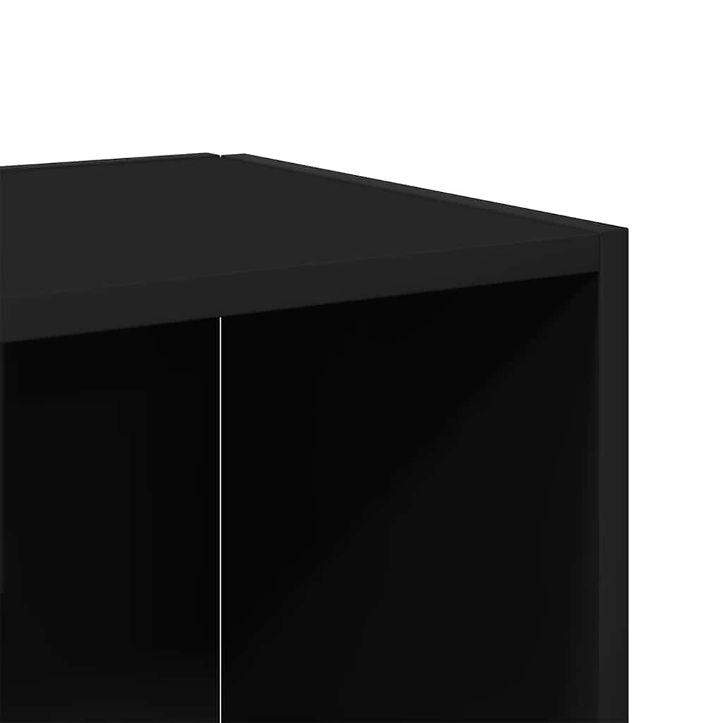 Ντουλάπι Γωνία Γυαλ. Μαύρο 33 x 33 x 100 εκ. από Μοριοσανίδα