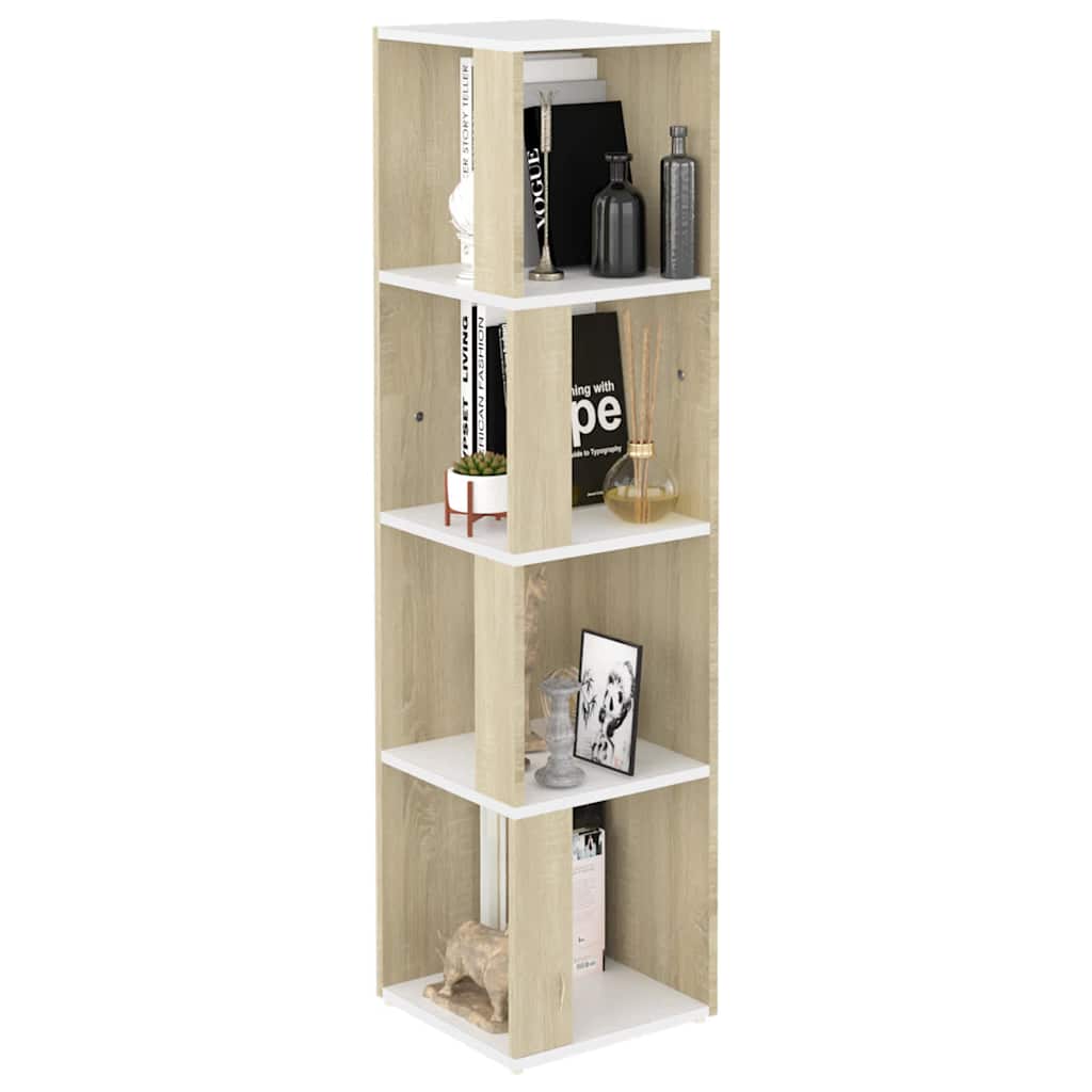 Ντουλάπι Γωνία Λευκό/Sonoma Oak 33x33x132 εκ. από Μοριοσανίδα