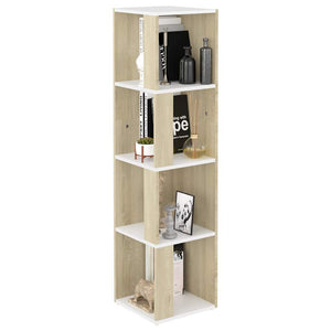 Ντουλάπι Γωνία Λευκό/Sonoma Oak 33x33x132 εκ. από Μοριοσανίδα