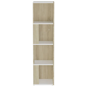 Ντουλάπι Γωνία Λευκό/Sonoma Oak 33x33x132 εκ. από Μοριοσανίδα