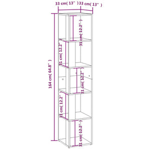 Ντουλάπι Γωνία Λευκό 33 x 33 x 164,5 εκ. από Επεξ. Ξύλο