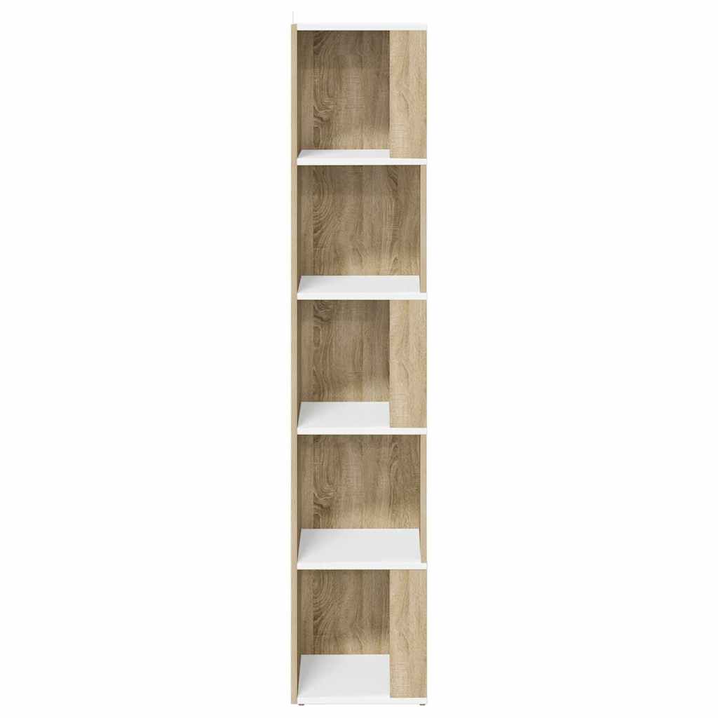 Ντουλάπι Γωνία Λευκό/Sonoma Oak 33x33x164,5 εκ. από Μοριοσανίδα