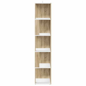 Ντουλάπι Γωνία Λευκό/Sonoma Oak 33x33x164,5 εκ. από Μοριοσανίδα