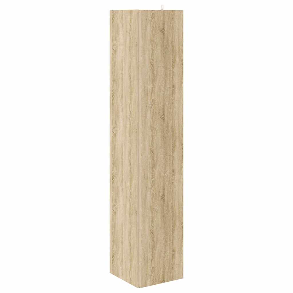Ντουλάπι Γωνία Λευκό/Sonoma Oak 33x33x164,5 εκ. από Μοριοσανίδα