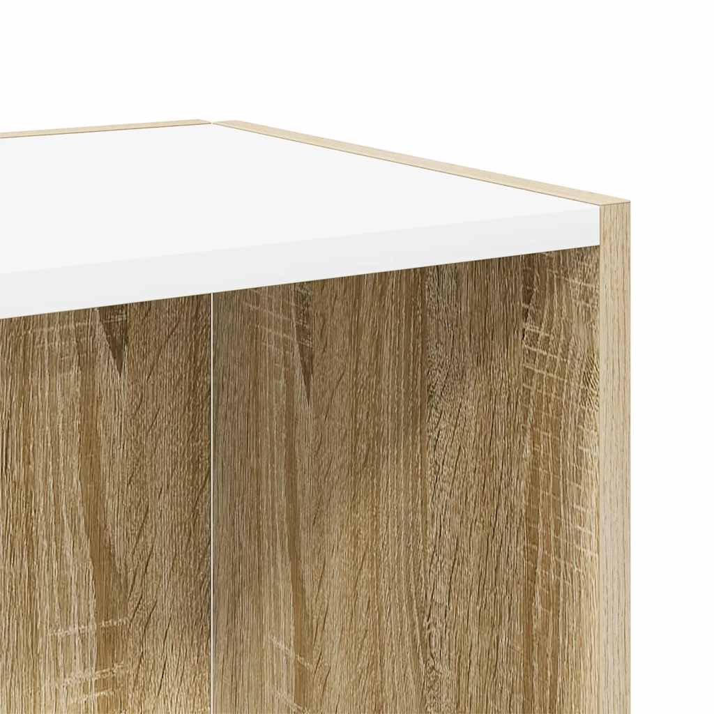 Ντουλάπι Γωνία Λευκό/Sonoma Oak 33x33x164,5 εκ. από Μοριοσανίδα