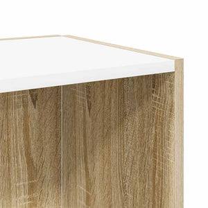 Ντουλάπι Γωνία Λευκό/Sonoma Oak 33x33x164,5 εκ. από Μοριοσανίδα