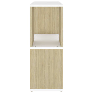 Βιβλιοθήκη Λευκό/Sonoma Δρυς 60 x 24 x 63 εκ. από Μοριοσανίδα - Pakobazaar